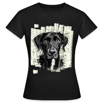 Chien Dogue Dogue Noir - T-shirt Femme - noir - Devant - AI Model Female 172 dark (172cm)