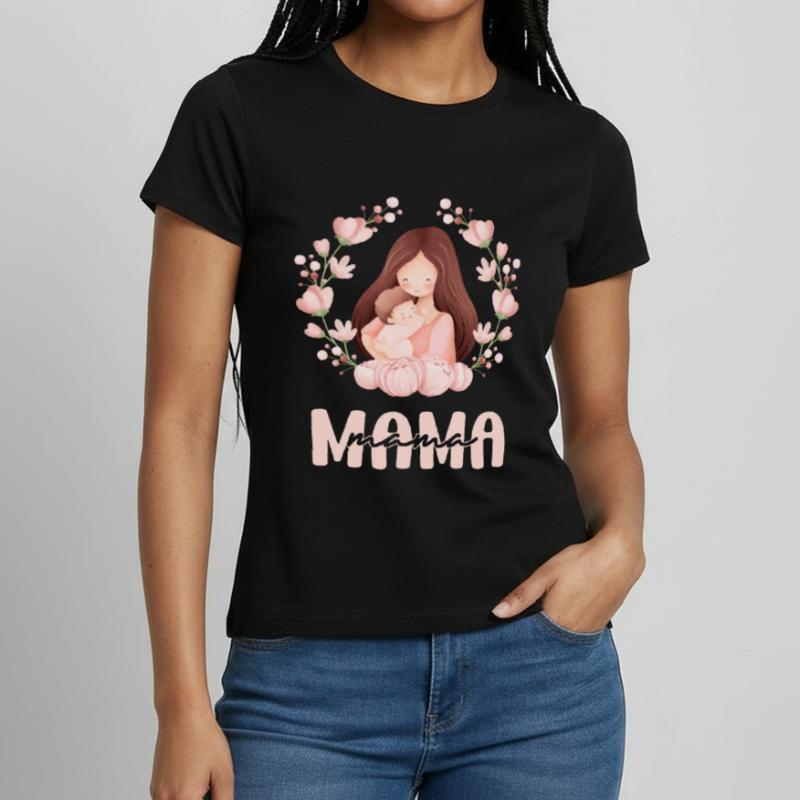 Mama Mutter Kind Blumen Mutterliebe Frauen T-Shirt