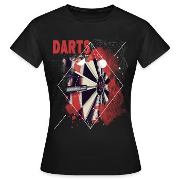 Fléchettes, jeu de fléchettes, jeu de fléchettes, fléchettes, joueurs de fléchettes - T-shirt Femme - noir - Devant - AI Model Female 172 dark (172cm)