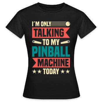 Flipper Retro Pinball Flipperautomat Bumper - Frauen T-Shirt - Schwarz - Vorne - AI Model Female 172 dark (172cm)