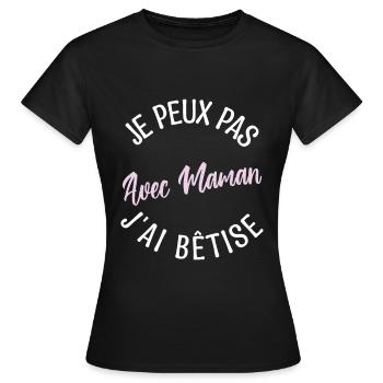 Cadeau maman, cadeau mère. cadeau maman de l'année - T-shirt Femme - noir - Devant - AI Model Female 172 dark (172cm)