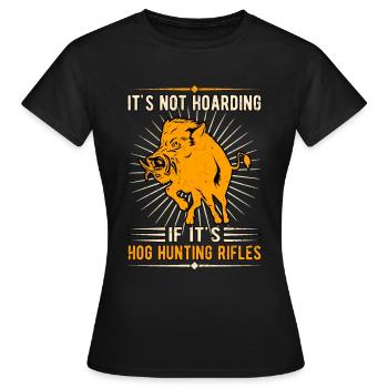 Sanglier chasseur de sanglier chasseur de sanglier - T-shirt Femme - noir - Devant - AI Model Female 172 dark (172cm)