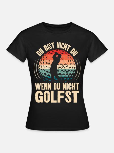 Golf Golfer - Frauen T-Shirt - Schwarz