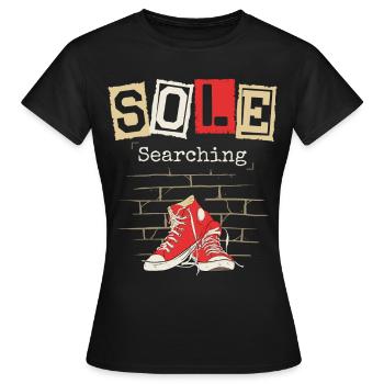 Sole sneakerhead shoe collector - Women's T-Shirt - black - Front - AI Model Female 172 dark (172cm)
