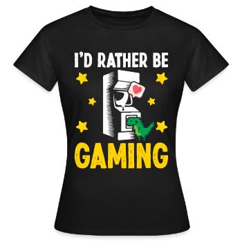 Joueur de jeu vidéo parfait - T-shirt Femme - noir - Devant - AI Model Female 172 dark (172cm)
