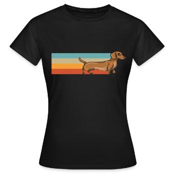 Dachshund Geschenk Dixie Wiener Doxie Dackel - Frauen T-Shirt - Schwarz - Vorne - AI Model Female 172 dark (172cm)