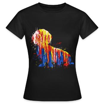 Dachshund Geschenk Dixie Wiener Doxie Dackel - Frauen T-Shirt - Schwarz - Vorne - AI Model Female 172 dark (172cm)