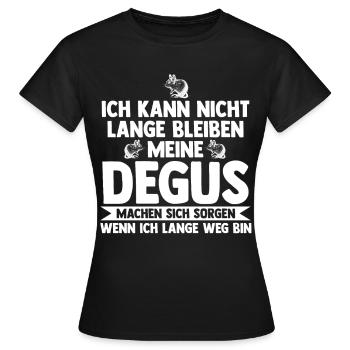Meine Degus machen sich sorgen - Frauen T-Shirt - Schwarz - Vorne - AI Model Female 172 dark (172cm)