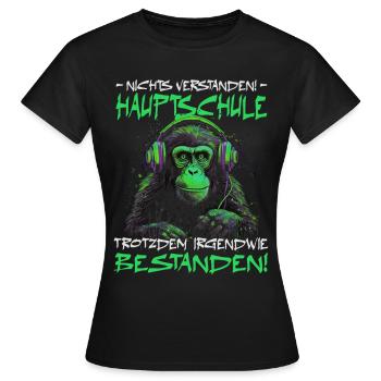 Hauptschule bestanden - Schulabschluss - Frauen T-Shirt - Schwarz - Vorne - AI Model Female 172 dark (172cm)