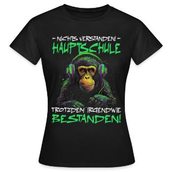 Hauptschule bestanden - Schulabschluss - Frauen T-Shirt - Schwarz - Vorne - AI Model Female 172 dark (172cm)