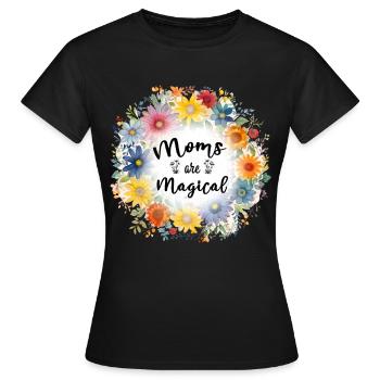 Les mamans sont magiques Fête des mères mignonnes 2024 - T-shirt Femme - noir - Devant - AI Model Female 172 dark (172cm)