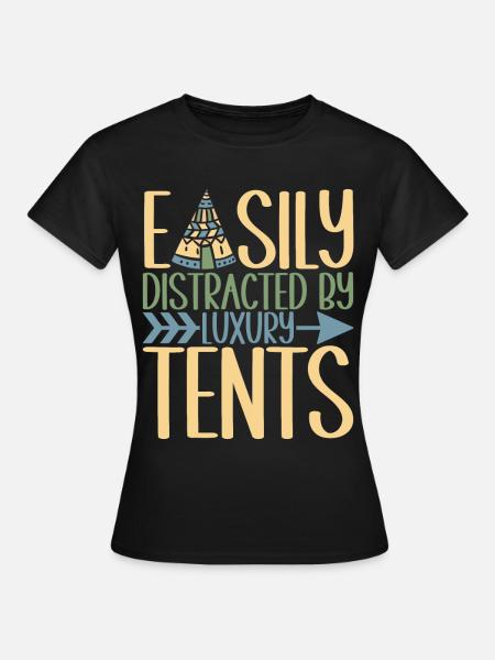Glamping Glamper - Frauen T-Shirt - Schwarz