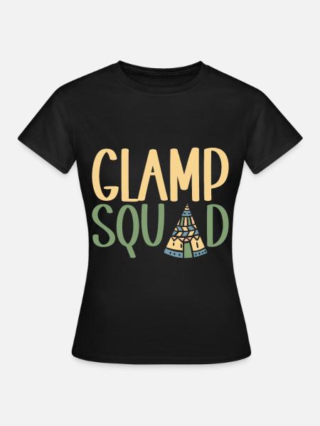 Glamping Glamper - Frauen T-Shirt - Schwarz