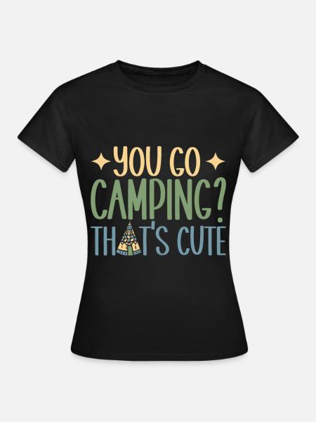 Glamping Glamper - Frauen T-Shirt - Schwarz