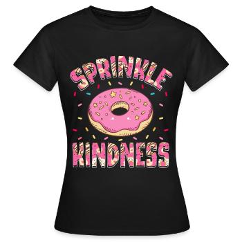 Saupoudrer la convivialité mangeur de beignets - T-shirt Femme - noir - Devant - AI Model Female 172 dark (172cm)