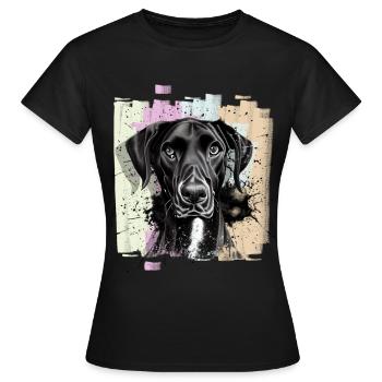 Chien Dogue Dogue Noir - T-shirt Femme - noir - Devant - AI Model Female 172 dark (172cm)