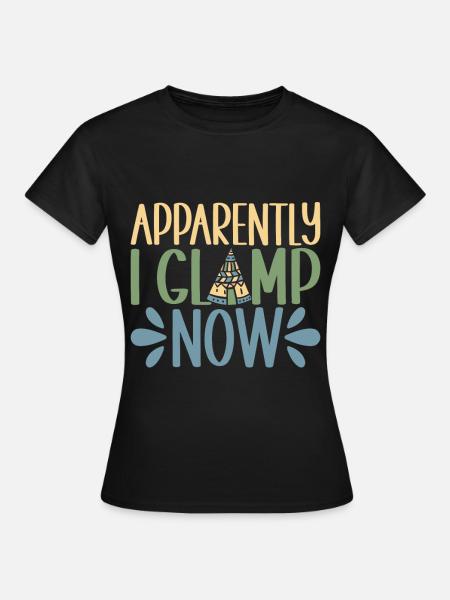 Glamping Glamper - Frauen T-Shirt - Schwarz