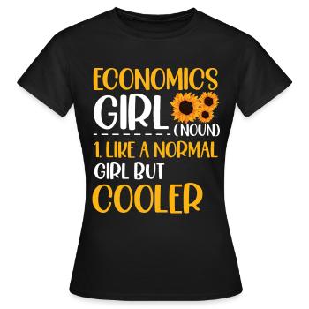 Économiste Profession Économie Professeur d’économie - T-shirt Femme - noir - Devant - AI Model Female 172 dark (172cm)