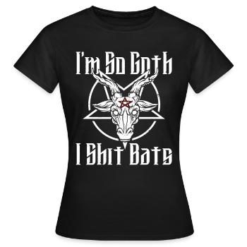 Satan Belzébuth Diable Gothique Pentagramme Mystique - T-shirt Femme - noir - Devant - AI Model Female 172 dark (172cm)