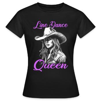 Line Dance | Country Music Line Dancing - Women's T-Shirt - black - Front - AI Model Female 172 dark (172cm)