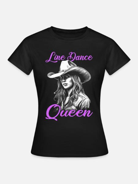 Line Dance | Country Music Line Dancing - Frauen T-Shirt - Schwarz