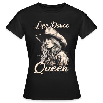 Line Dance | Country Music Line Dancing - Women's T-Shirt - black - Front - AI Model Female 172 dark (172cm)