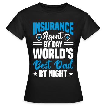 Agent d’assurance marchand d’assurance - T-shirt Femme - noir - Devant - AI Model Female 172 dark (172cm)