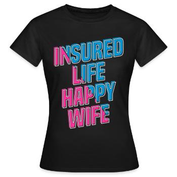 Vendeur d’assurance Agent d’assurance - T-shirt Femme - noir - Devant - AI Model Female 172 dark (172cm)
