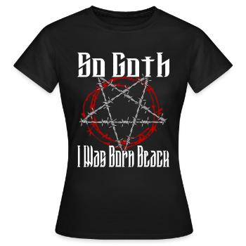 Satan Belzébuth Diable Gothique Pentagramme Mystique - T-shirt Femme - noir - Devant - AI Model Female 172 dark (172cm)