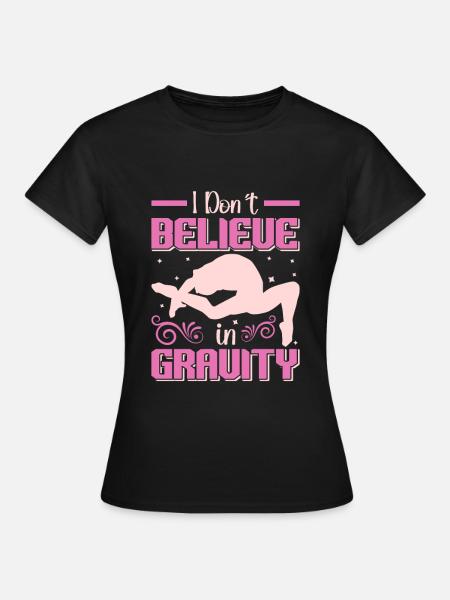 Gymnast funny Workout - Dame-T-shirt - sort