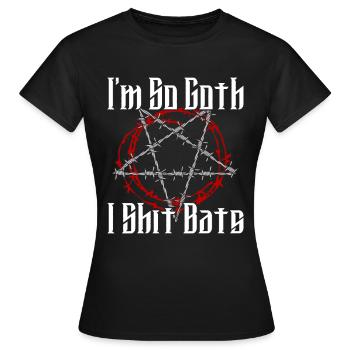 Satan Beelzebub Teufel Gothic Pentagram Mystisch - Frauen T-Shirt - Schwarz - Vorne - AI Model Female 172 dark (172cm)