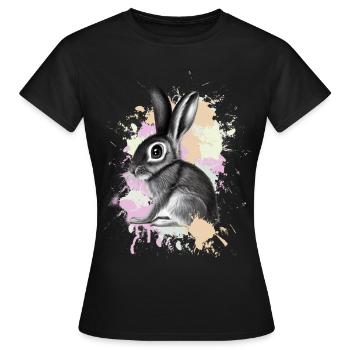 Rabbit Rabbit - Women's T-Shirt - black - Front - AI Model Female 172 dark (172cm)