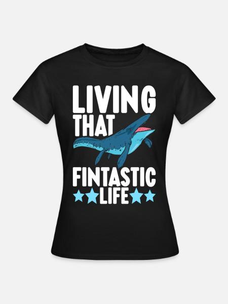 Mosasaurus Dinosaurier - Frauen T-Shirt - Schwarz
