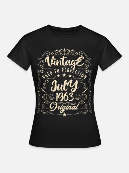 Jahrgang Geboren im Juli 1963 Jubiläum Juli - Frauen T-Shirt - Schwarz
