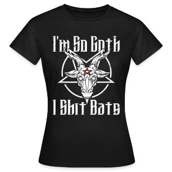 Satan Beelzebub Teufel Gothic Pentagram Mystisch - Frauen T-Shirt - Schwarz - Vorne - AI Model Female 172 dark (172cm)