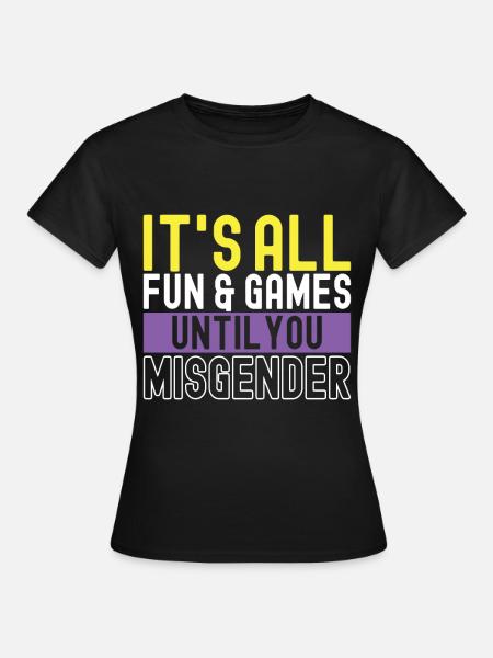Non Binary Pride Genderqueer - Frauen T-Shirt - Schwarz