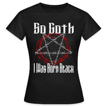 Satan Belzébuth Diable Gothique Pentagramme Mystique - T-shirt Femme - noir - Devant - AI Model Female 172 dark (172cm)