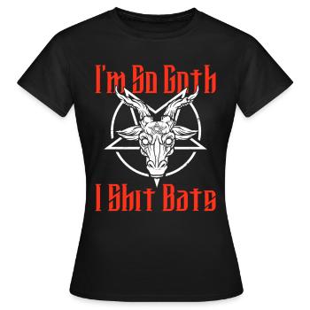 Satan Beelzebub Teufel Gothic Pentagram Mystisch - Frauen T-Shirt - Schwarz - Vorne - AI Model Female 172 dark (172cm)