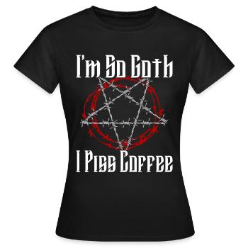 Satan Belzébuth Diable Gothique Pentagramme Mystique - T-shirt Femme - noir - Devant - AI Model Female 172 dark (172cm)