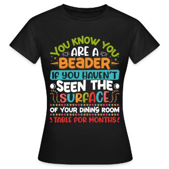 Dessins de perles pour perles - T-shirt Femme - noir - Devant - AI Model Female 172 dark (172cm)