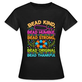 Dessins de perles pour perles - T-shirt Femme - noir - Devant - AI Model Female 172 dark (172cm)