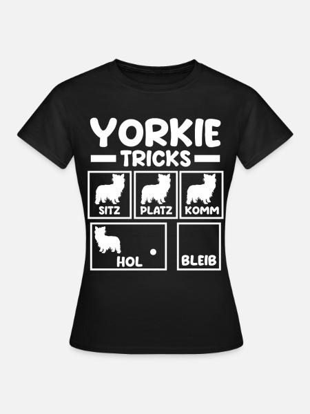Hund Yorkie - Frauen T-Shirt - Schwarz