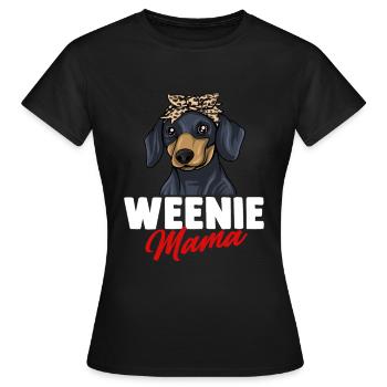 Dachshund Gift Dixie Viennese Doxie Dachshund - Women's T-Shirt - black - Front - AI Model Female 172 dark (172cm)