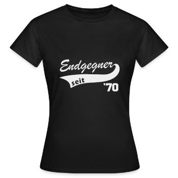 Endgegner 1970 geboren Videospiele Legende 70er - Frauen T-Shirt - Schwarz - Vorne - AI Model Female 172 dark (172cm)