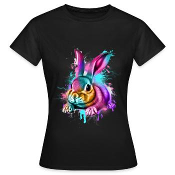 Rabbit Rabbit - Women's T-Shirt - black - Front - AI Model Female 172 dark (172cm)