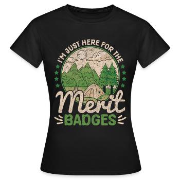 Insigne scout scout chef scout - T-shirt Femme - noir - Devant - AI Model Female 172 dark (172cm)