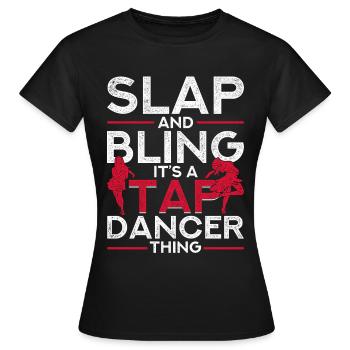 Stepptanz Stepptänzer Stepptänzerin Stepper - Frauen T-Shirt - Schwarz - Vorne - AI Model Female 172 dark (172cm)