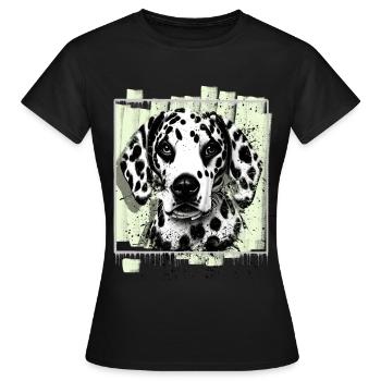 Dalmatian - Women's T-Shirt - black - Front - AI Model Female 172 dark (172cm)