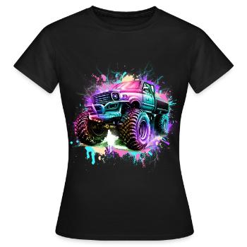 Monstertruck - Frauen T-Shirt - Schwarz - Vorne - AI Model Female 172 dark (172cm)