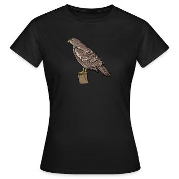 Mäusebussard I Greifvogel Bussard Motiv für - Frauen T-Shirt - Schwarz - Vorne - AI Model Female 172 dark (172cm)